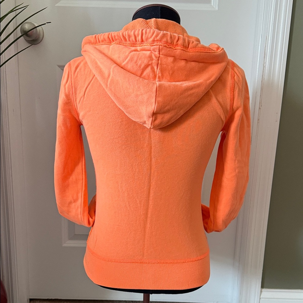 Vintage Hollister Highlighter Orange Coastal Cruisers Full Zip Hoodie - Picture 4 of 7